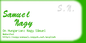 samuel nagy business card